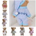Personalised teddy bear in pyjamas or night dress. A perfect bedtime buddy, or teddy bear's picnic friend for boys and girls 