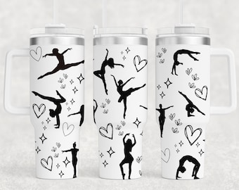 Dance and Gymnastics 40oz Tumbler Wrap | SVG Wrap | Laser Wrap | Tumbler Wrap