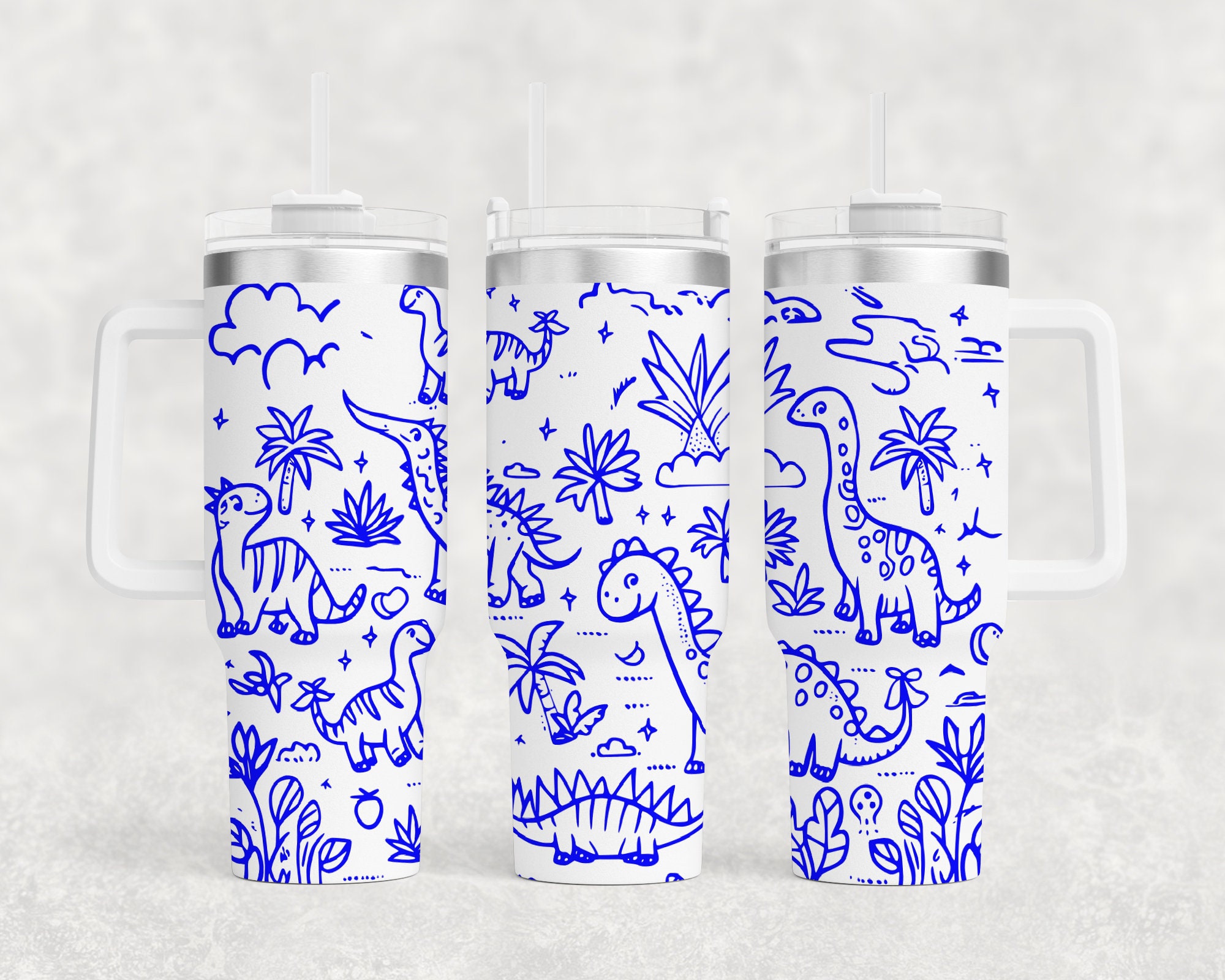 Dinosaurs |  Laser Engrave | SVG Wrap | Laser Wrap | Tumbler Wrap