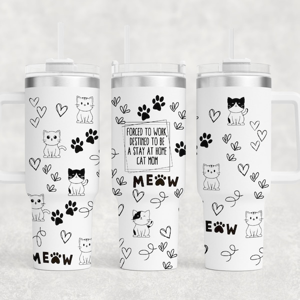 Cat Mom | Cat Lady | 40oz Laser Engrave | SVG Wrap | Laser Wrap | Tumbler Wrap