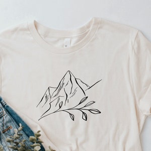 Simple Mountain Unisex Graphic T-Shirt, Short Sleeve Tee, Minimalist