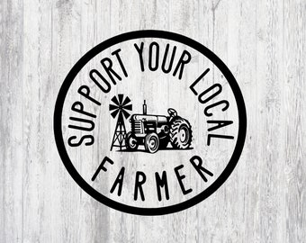 Support Your Local Farmer Decal, Bumper Sticker, Outdoor, Indoor, for your laptop, car, tumbler