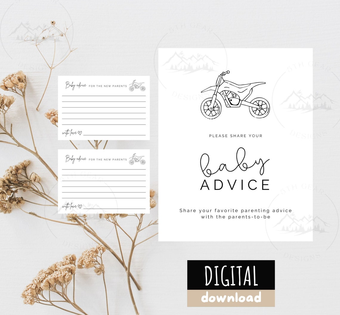 Racing Dirt Bike Themed Baby Shower Baby Advice Parenting Etsy