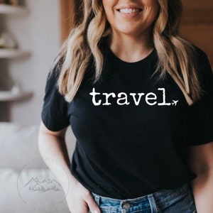 Travel Unisex Graphic T-Shirt, Short Sleeve Shirt, Adventure, Airplane
