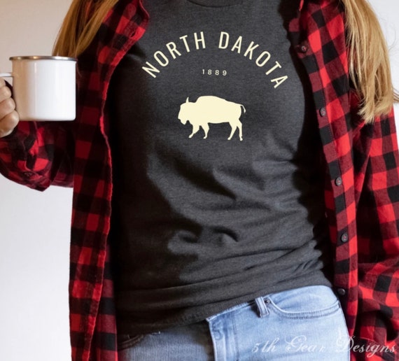 North Dakota 1889 Unisex Graphic T-Shirt/Crewneck, Short Sleeve Tee, ND, Sweater