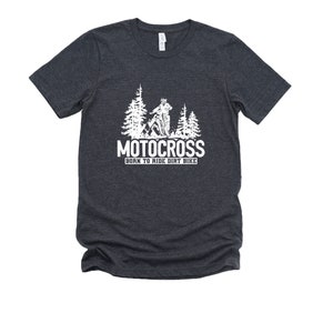 Motocross Born to Ride Dirt Bike Graphic Tee, Unisex, Short Sleeve T-Shirt, Dirt Bikes, Riding, Mountains