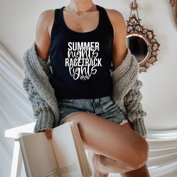 Summer Nights Dirt Track Lights Racing Motocross Shirt Summer Nights Dirt Track Lights Racing Motocross Shirt