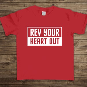 Rev Your Heart Out Valentine&#39;s Day Toddler/Youth Graphic Tee, Racing, Motocross, Dirtbikes, Supercross