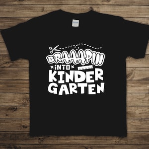 Braaapin into Kindergarten Youth T-Shirt, Racing, Motocross, Dirtbikes, Supercross, Back to School