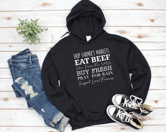 Support Local Farmers Graphic Hoodie