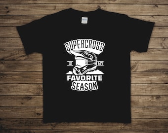 Supercross is my Favorite Season Youth/Toddler Graphic T-Shirt, Short Sleeve, Motocross Tee