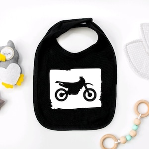Dirt Bike Baby Bib, Motocross, Dirt Bike, Baby Shower, Newborn, Baby Gift