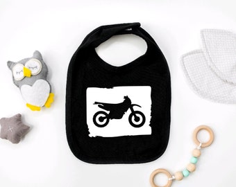 Dirt Bike Baby Bib, Motocross, Dirt Bike, Baby Shower, Newborn, Baby Gift