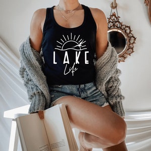 Lake Life Women&#39;s Tank Top, Summer, Camping