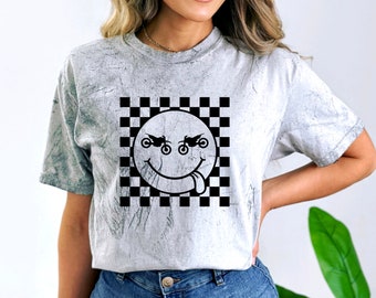 Dirt Bike Checkered Unisex Graphic Tee, Short Sleeve T-Shirt, Dirt Bikes, Motocross, Supercross Shirt