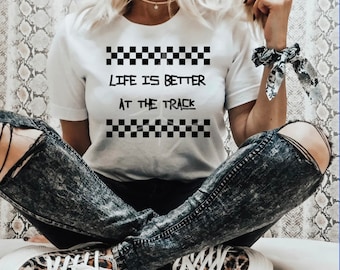 Racing, Life is Better at the Track Graphic Tee, Unisex, Short Sleeve T-Shirt, Dirt Bikes, Motocross, Supercross