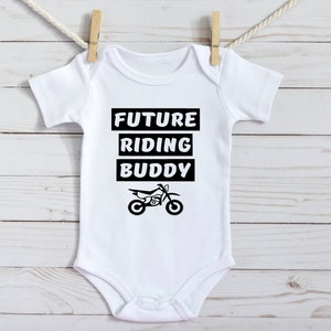 Future Riding Buddy Baby Bodysuit, Motocross, Dirt Bikes, Racing, Infant Clothing