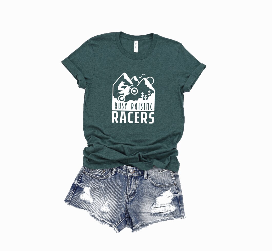 Motocross Mom Shirt, Busy Raising Racers, Racing Parent Tee, Unique ...