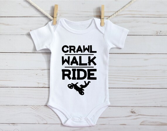 crawl walk ride onesie