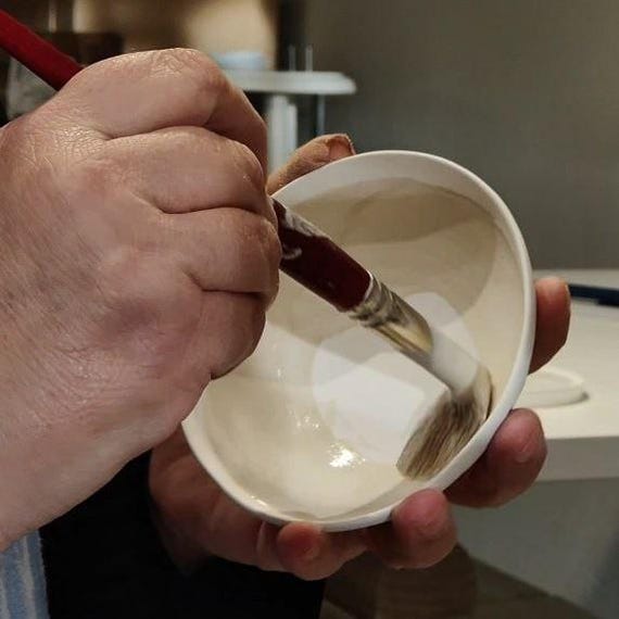 A Forma di Pan di Porcellana Bianca Piatto Spuntin... - Grandado