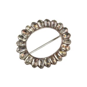 Antique Georgian Silver Paste Openwork Brooch Pin