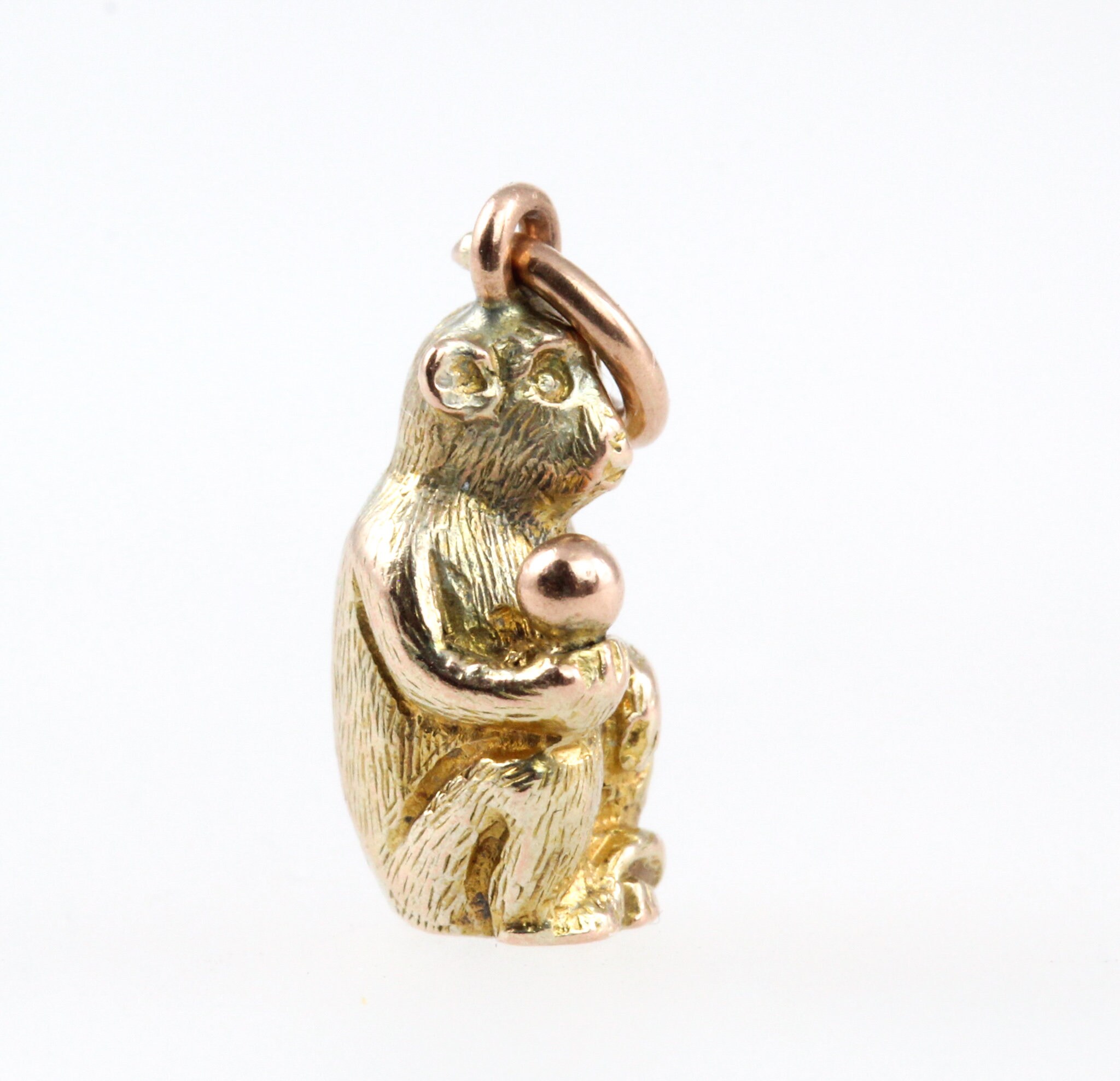 Antique Victorian 9CT Solid Gold Monkey Charm Pendant Etsy