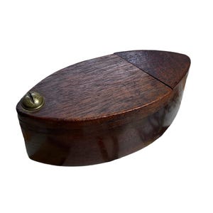 Cool Antique Wood Coffin Puzzle Trinket Box