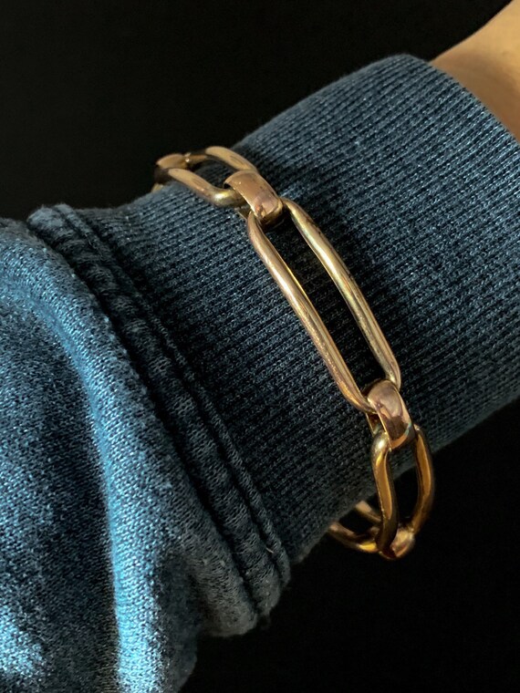 Antique Victorian Rolled Gold Chain Link Bangle