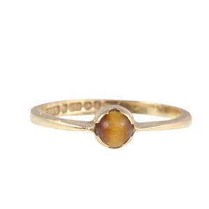 Vintage 9CT Gold Tigers Eye Ring