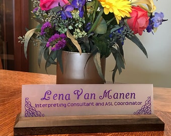 Unique name tag Name plate for office Desk Name Plate Teacher Name Plate for Office Professional Name Plaque