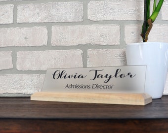Handcrafted Desk Name Plate - Office Plaque