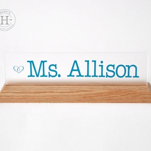 Solid hardwood office plaque Office Desk Name plate, Job Title Name sign, Unique Gift idea