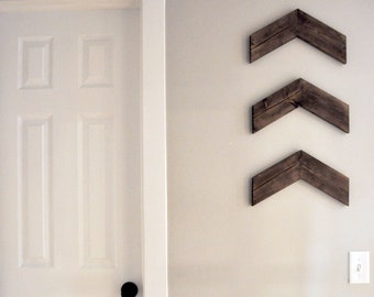 Chevron wall decor, home decor, wall decal, handmade wood decor, housewarming gift