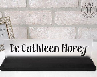 Custom name plate, Medical name plate, Dentist nameplate, office name plate, name plate for desk, name plaque, name sign, name tags