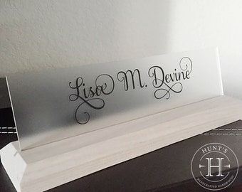 Sun-Bleached Desk Name Plate! Distressed office decor, Rustic office decor! Name Plate for desk, Custom nameplate for office