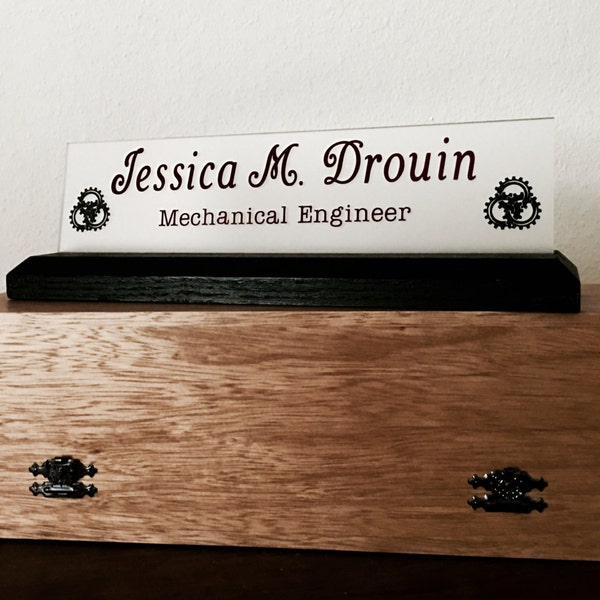 Office name plate, graduation gift, Education teacher name plate Professional Name Plate Desk Nameplate