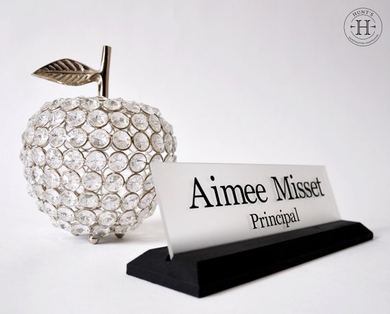 Desk Name Plate Office Name Plate Name Plaque Principal Etsy