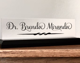 Custom name plate, Medical name plate, Dentist nameplate, office name plate, desk name plate