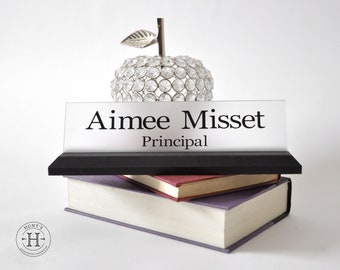 Modern office decor, Office Desk Name Plate, Teacher Desk Gift, name plate for office, Name Plaque, office sign, Customizable!