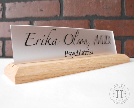 Modern Desk Name Plate Unique Office Decor Office Accessories Etsy