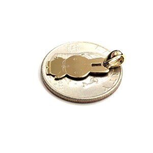 14k yellow Gold Miffy Rabbit Bunny animal Pendant charm Gift fine jewelry 1.1g image 8