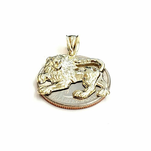 10k yellow Gold shops lion full body Leo zodiac Pendant charm gift fine jewelry 1.9g