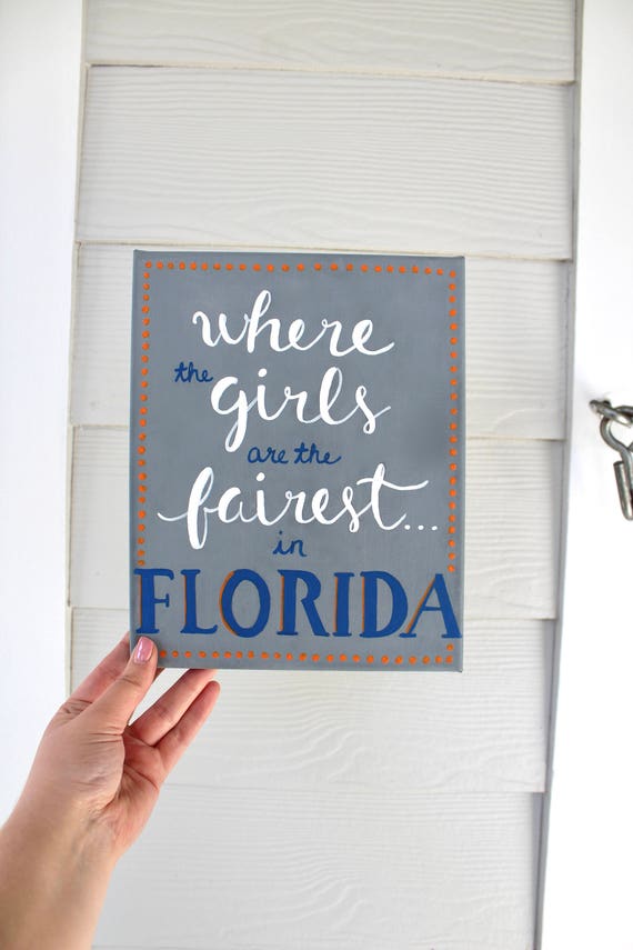 University Of Florida Canvas Painting We Are The Boys Etsy