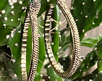 Vintage Snake Hoop Earrings | Green Eyes Adornment