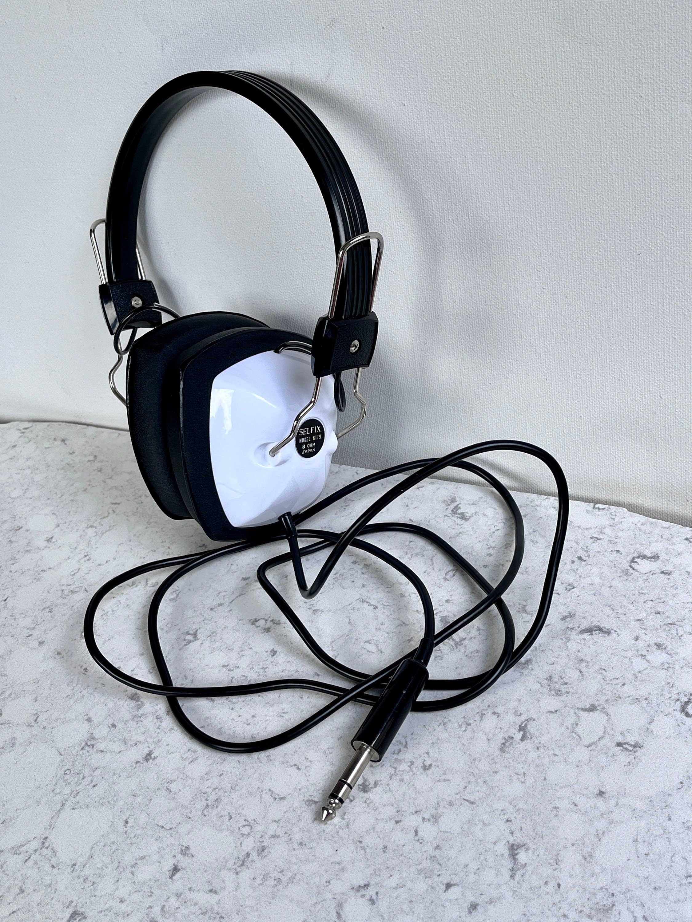 enz Optimisme verzending Selfix Stereo Headphones White Retro Headphones Never - Etsy