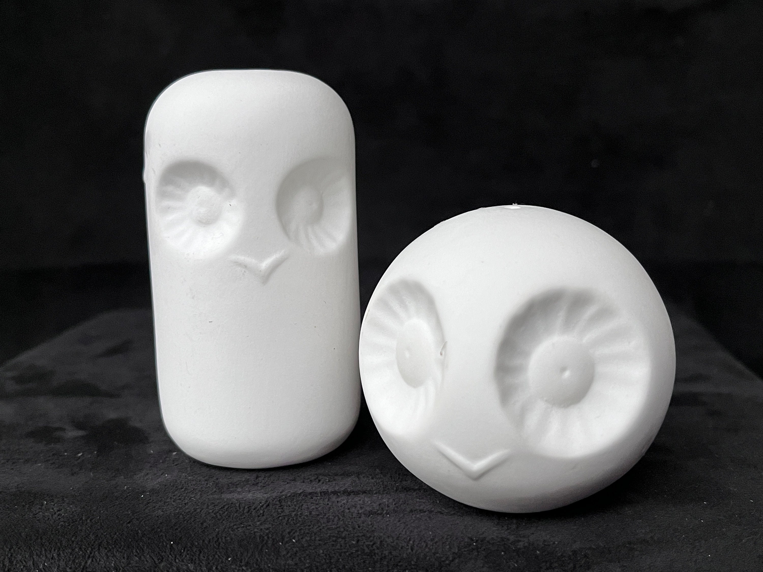 Salt and Pepper Owl Set | White Minimalist Design