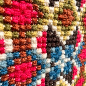 Yarn Cross Stitch Hanging with Metal Hanging Brackets | Geometric Design