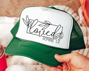 Christian Hats | Christian Gifts for Her | Trucker Caps Christian | Christian Apparel | Baptism Gift | Scripture Gifts | Bible Verse Hat