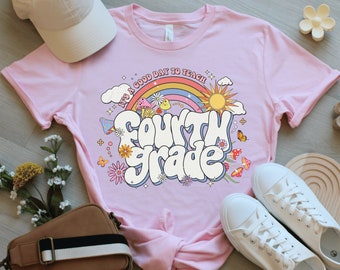 Lärare i årskurs 4 - lärare, klass 4 - lärare, gåva, present, söt lärare, retro lärare, retro t-shirts