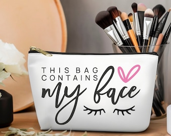 Funny Cosmetic Bag | Makeup Bag Funny | Makeup Accessory Pouch | Cosmetic Travel Bag | Makeup Lover Gift | Cosmetology Grad Gift | Girl Gift